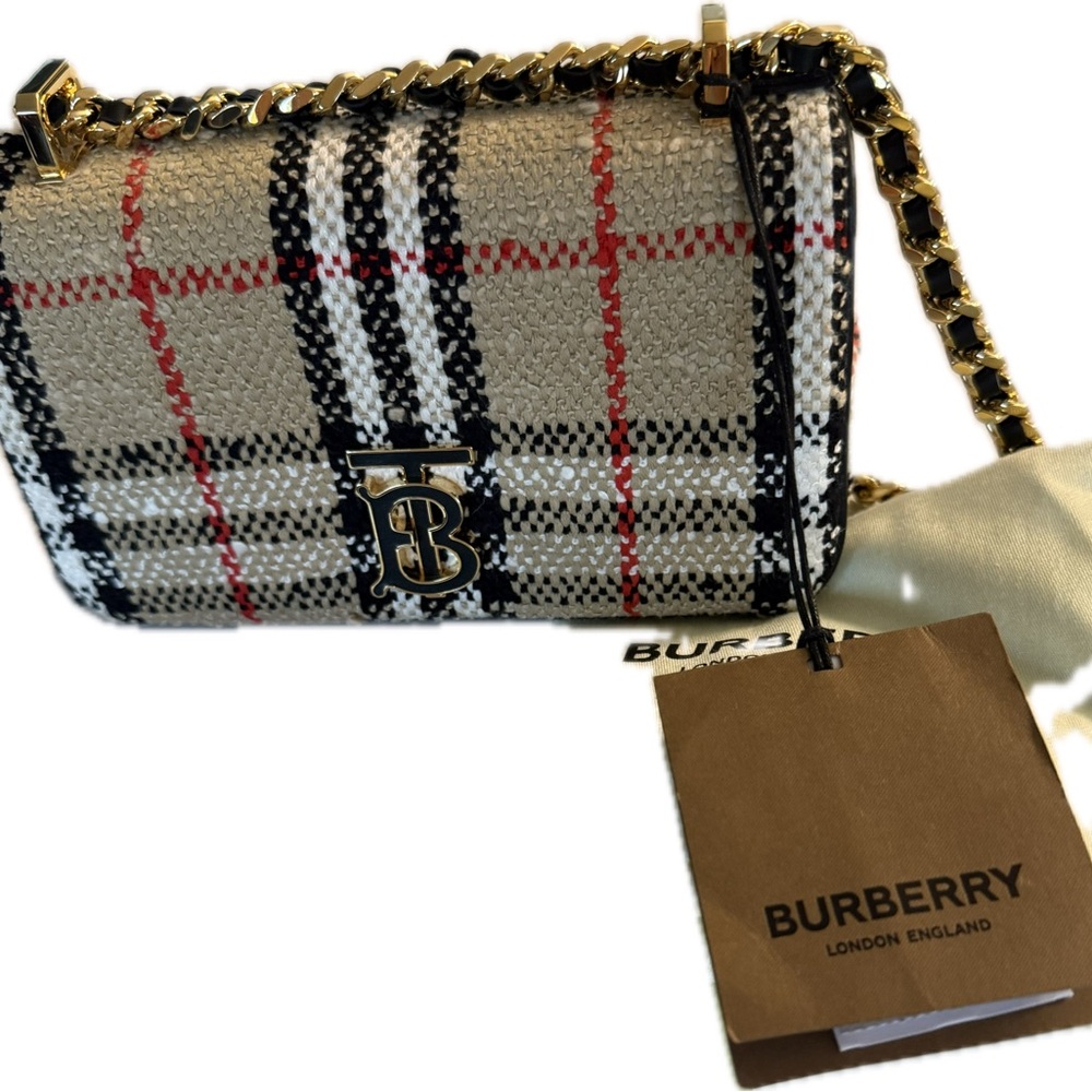 NWT‎ Burberry Mini Boucle Lola Crossbody Bag with box and dust bag - Picture 13 of 16